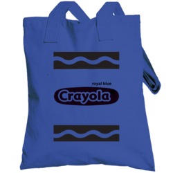 Crayola Royal Blue Crayon Halloween Costume Cute Funny Totebag