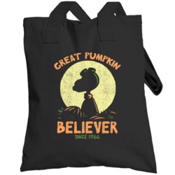 Great Pumpkin Believer Since 1966 Charlie Brown Snoopy Halloween Toteb