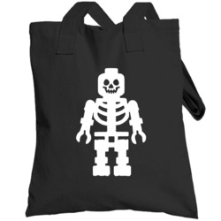Skeleton Lego Toy Childrens Halloween Totebag