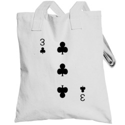 Three Of Clubs Playing Card Halloween Costume Totebag