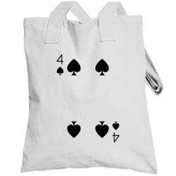 Four Of Spades Playing Card Halloween Costume Totebag