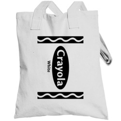 Crayola White Crayon Funny Halloween Costume Totebag