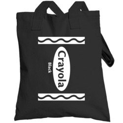 Crayola Black Crayon Funny Halloween Costume Totebag