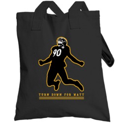 Turn Down For Tj Watt Fan Silhoutte Totebag