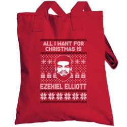 Ezekiel Elliott All I Want For Christmas Dallas Football Fan Ugly Chri