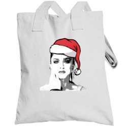 Madonna Santa Hat Christmas Totebag