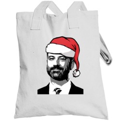 Jimmy Kimmel Santa Hat Christmas Totebag