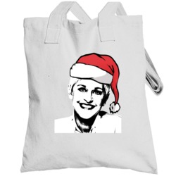 Ellen Degeneres Santa Hat Christmas Totebag