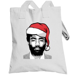 Donald Glover Santa Hat Christmas Totebag