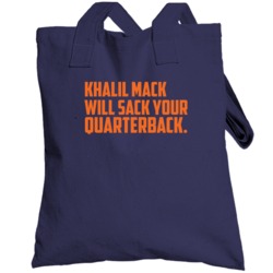 Khalil Mack Will Sack Your Quarterback Football Fan Totebag