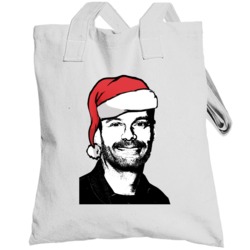 Ryan Seacrest Santa Hat Christmas Totebag