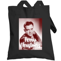 Perry Mason Tv Show Raymond Burr Perry Christmas Funny Totebag