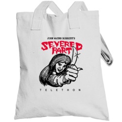 John Wayne Bobbitts Severed Part Telethon Funny 90s Totebag