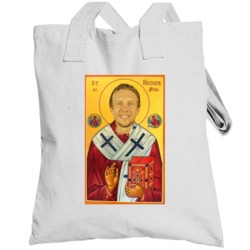 Saint Nick Foles Jesus Candle Funny Football Totebag