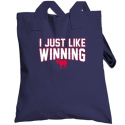 I Just Like Winning New England Football Goat Fan Totebag