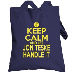 Jon Teske Keep Calm And Let Him Handle It Michigan Basketball Fan Tote