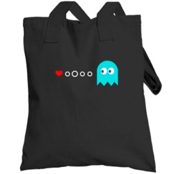 Valentine Pacman Ghost Inky Love Cute Couples Valentines Day Totebag