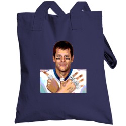 Tom Brady 6 Rings 6 Championships New England Football Fan Totebag