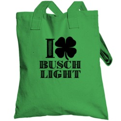 Heart Love Shamrock Busch Light Beer St Patricks Day Cool Totebag