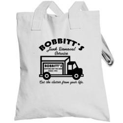 Bobbitt's Junk Removal Service Funny Lorena Bobbitt Scandal Totebag