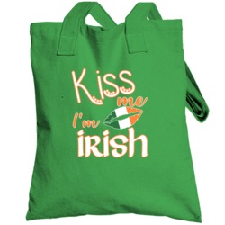 Kiss Me Im Irish Cute St Patricks Day Totebag
