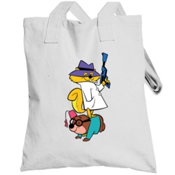Secret Squirrel Retro Hanna Barbera Cartoon Poster Fan Totebag