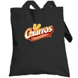 Churros Spanish Dessert Company Brand Logo Raglan Totebag