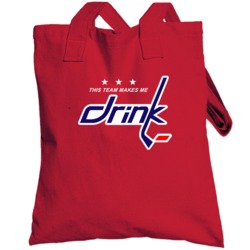 This Team Makes Me Drink Washington Hockey Logo Parody Totebag