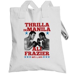 Thrilla In Manila Ali Frazier Fight 1975 Boxing Fan Totebag