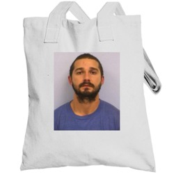 Shia Labeouf Celebrity Mugshot Vintage Grunge Look Fan Totebag