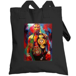 Mike Tyson Boxing Champion Art Distressed Look Fan Totebag