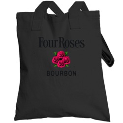 Four Roses Bourbon Alcohol Booze Label Logo Raglan Totebag