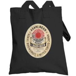 Asahi Beer Vintage Japanese Lager Beer Label Totebag