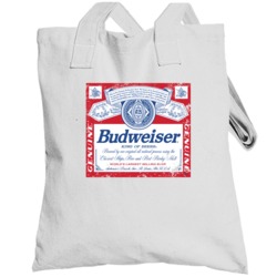 Budweiser American Beer Logo Retro Label Drinking Totebag