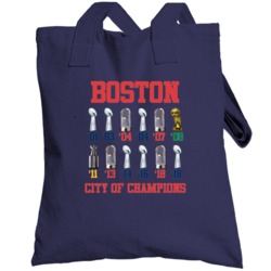 Boston City Of Champions Sports Fan Totebag
