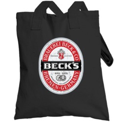 Becks Beer Germany Distressed Look Label Beer Lovers Totebag