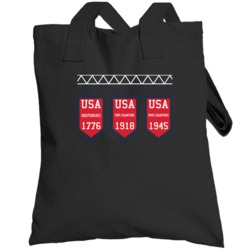 Usa World War Back To Back Champion Banner Totebag