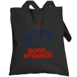 Bjorn Borg John Mcenroe Wimbledon Tennis Match Fan Totebag