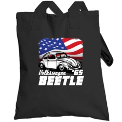 Black And White 1965 Volkswagen Beetle Car Lover Totebag