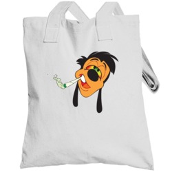 Goofy Smoking Weed Cannabis Pothead Totebag