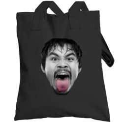Manny Pacquiao Tongue Out Boxing Champion Fight Fan Totebag