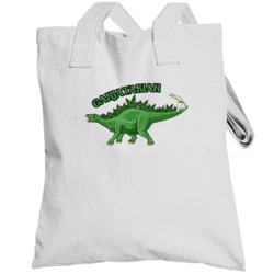 Ganjatarian Funny Dinosaur Stoner Weed Totebag