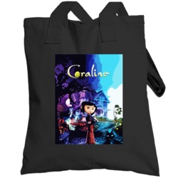 Coraline Movie Poster Gaiman Totebag