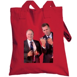 Tom Brady Bill Belichick 6 Rings Football Totebag