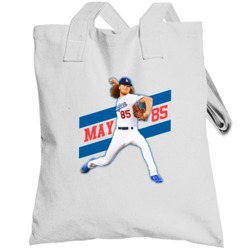 Dustin May 85 Los Angeles D Baseball Fan Totebag