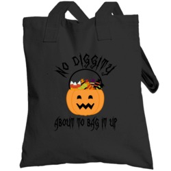 No Diggity About To Bag It Up Song Lyrics Halloween Raglan Totebag