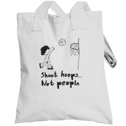 Shoot Hoops Not People Cute Cartoon Totebag