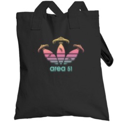 Storm Area 51 Adidas Parody Funny Ufo Totebag