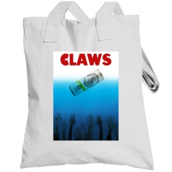 White Claw Jaws Poster Parody Claws Funny Alcohol Totebag