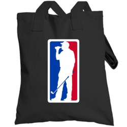 Golfer Drinking Beer Baseball Logo Mashup Parody Totebag
